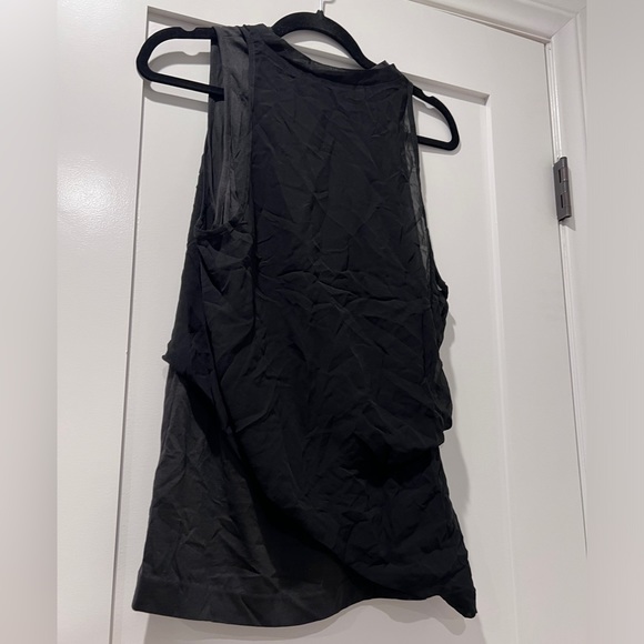 Brand New Black Twisted Chiffon Layered Top - Picture 8 of 8